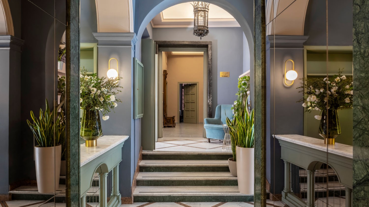 Lobby with an elegant atmosphere - Hotel Marisa, BZAR hotels in Rome