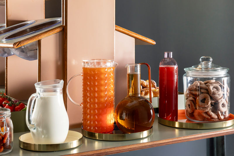 Wide choice buffet with milk and fruit juices - Hotel Marisa, BZAR hotels in Rome